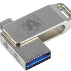 eProtect USB-Stick mit 16 GB Speicherkapazität (USB 3.0), Silber, Dual USB-Port (A/C)